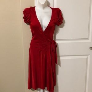 Diane von Fursrenberg Red Wrap Dress